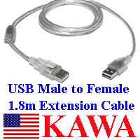 If you need a longer cable, we also sellMale to Female Extender