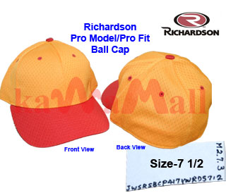 New Richardson 417 Baseball Cap Yellow Red Bill 7 1 2