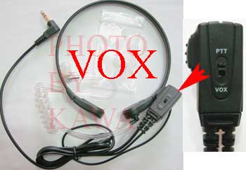 PICTURE 1 Throat mic with VOX and surveillance style coil tube.